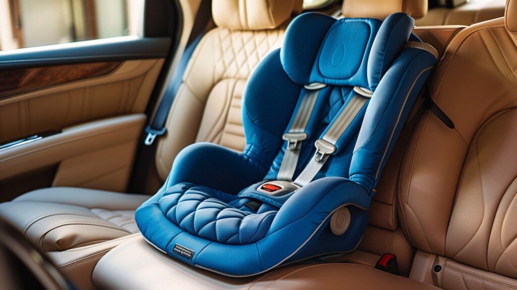 Child seat installed in car - Antalya airport transfer